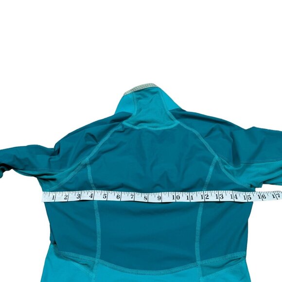 Lululemon Trail Bound Half Zip Pullover Size 4 Blue Tropics Luxtreme Run Hike - Picture 7 of 8
